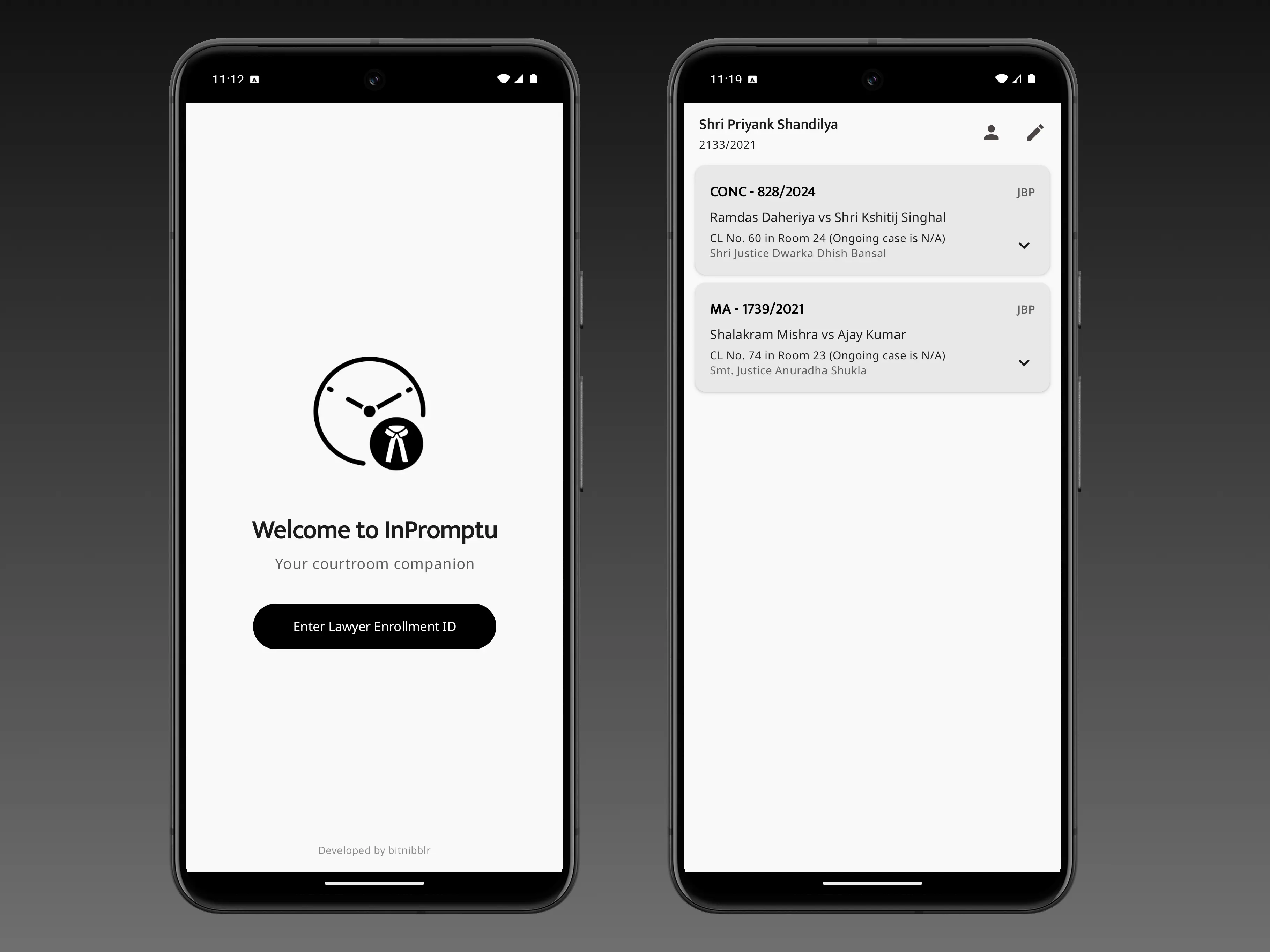 InPromptu - Court Case Management App for Madhya Pradesh High Court by Bitnibblr